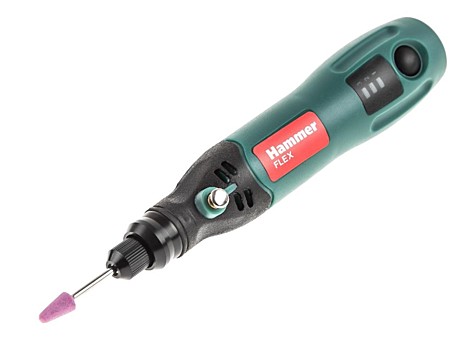 Дрель мини акк. Hammer Flex AMD3.6Li USB   3,6В 2,4/3,2мм 5000/10000/15000об/мин  Li-Ion