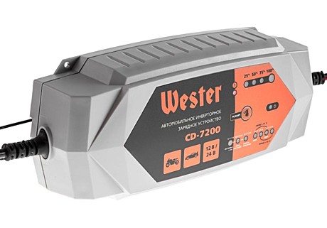 Зарядное устройство WESTER CD-7200  для АКБ 12В/24В, макс 7А, АКБ до 230Ач