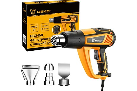 Фен DEKO HG2450, Мощность: 2450Вт, Темп.: 350/600°