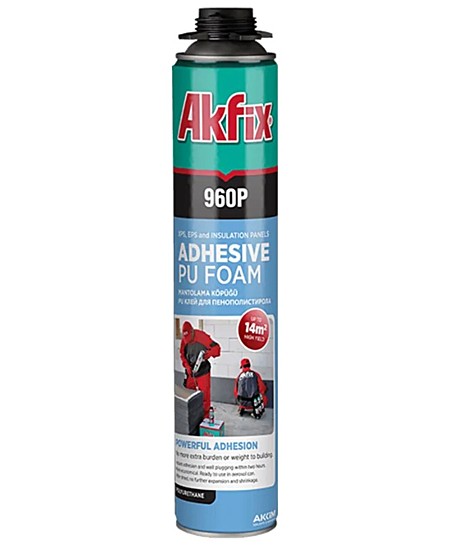 Akfix 960P Профессиональная клей - пена всесезонная, 750 мл. / 850 гр., шт FA009
