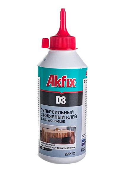 Akfix D3 Клей ПВА Д3, 500 гр. Белый, шт AS3242