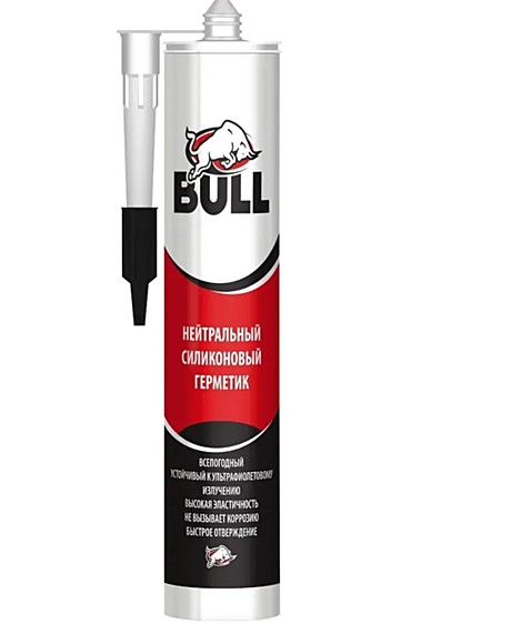 Bull Санитарный силикон 280 мл Прозрачный, шт SS-P280
