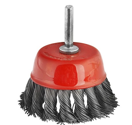 Кордщетка Hammer Flex 207-203 63мм d6  чашеобразная витая жесткая, с хвостовиком