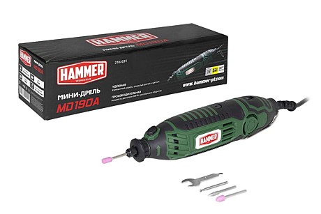 Дрель мини Hammer MD190A 200Вт 8000-35000 об/мин в коробке