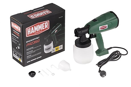 Краскопульт Hammer flex PRZ350 350Вт 0-700 мл/мин  800мл вязкость 60 DIN