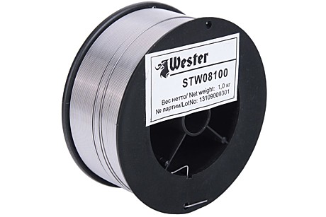 Проволока сварочная WESTER нержавейка 0,8мм 1кг STW 08100
