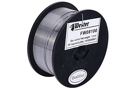 Проволока сварочная WESTER порошковая 0,8мм 1кг FW 08100