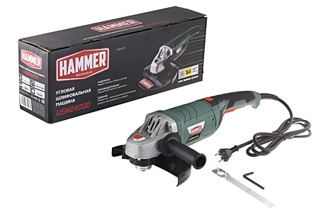 УШМ Hammer USM2400D 2400Вт 6500об/мин 230мм, плавный пуск