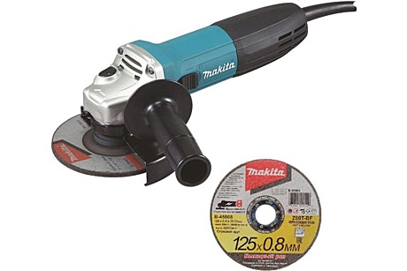 УШМ Makita GA5030RX8, 125мм, 720Вт, 11000 об/м + круги 125х0,8 5шт, 1 круг зачистной, и доп.кожух