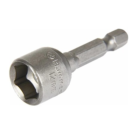 Головка торцевая Hammer, HEX , 12 мм, длина 48 мм, 1шт.