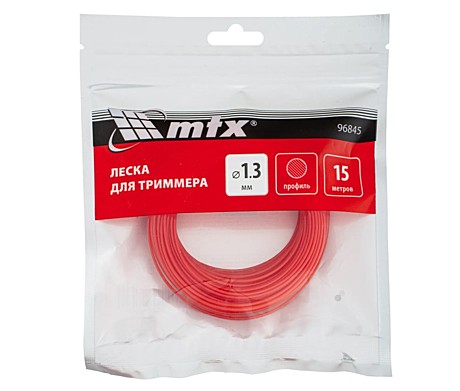 Леска для триммера MTX 1,3мм круг 15м 96845