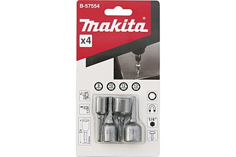 Набор торцевых головок Makita хв.1/4 - 8,10,12,13мм 48мм магнитные