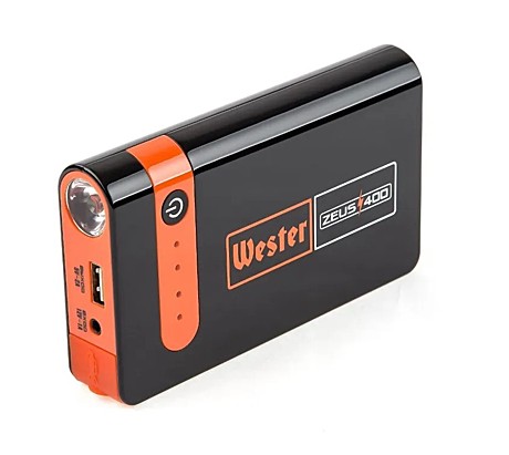 Устройство пусковое м/ф WESTER Zeus 400  10000mAh, ток пуск.200А / пик.400 А