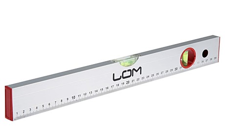 Уровень ЛОМ алюминиевый, 2 глазка, линейка, 400 мм 2964615