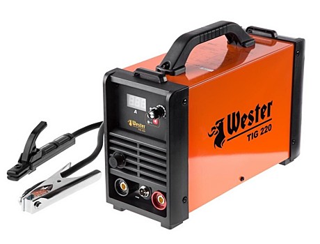 Сварочный аппарат WESTER TIG 220 инверторный  10-220A 120-260B ПВ70% 1.6-5.0мм