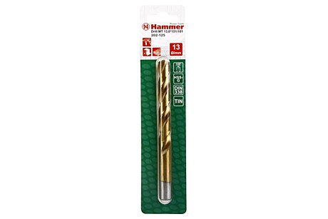 Сверло по металлу Hammer HSS 13х101/151мм 202-125
